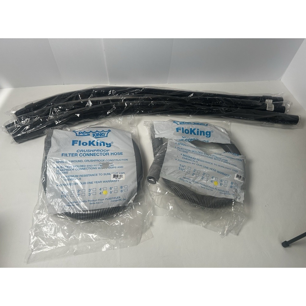 Lot Of 5 - 4' Heavy-Duty Above Ground‎ Pool Hose 1.5" - Filter Connecting Hose